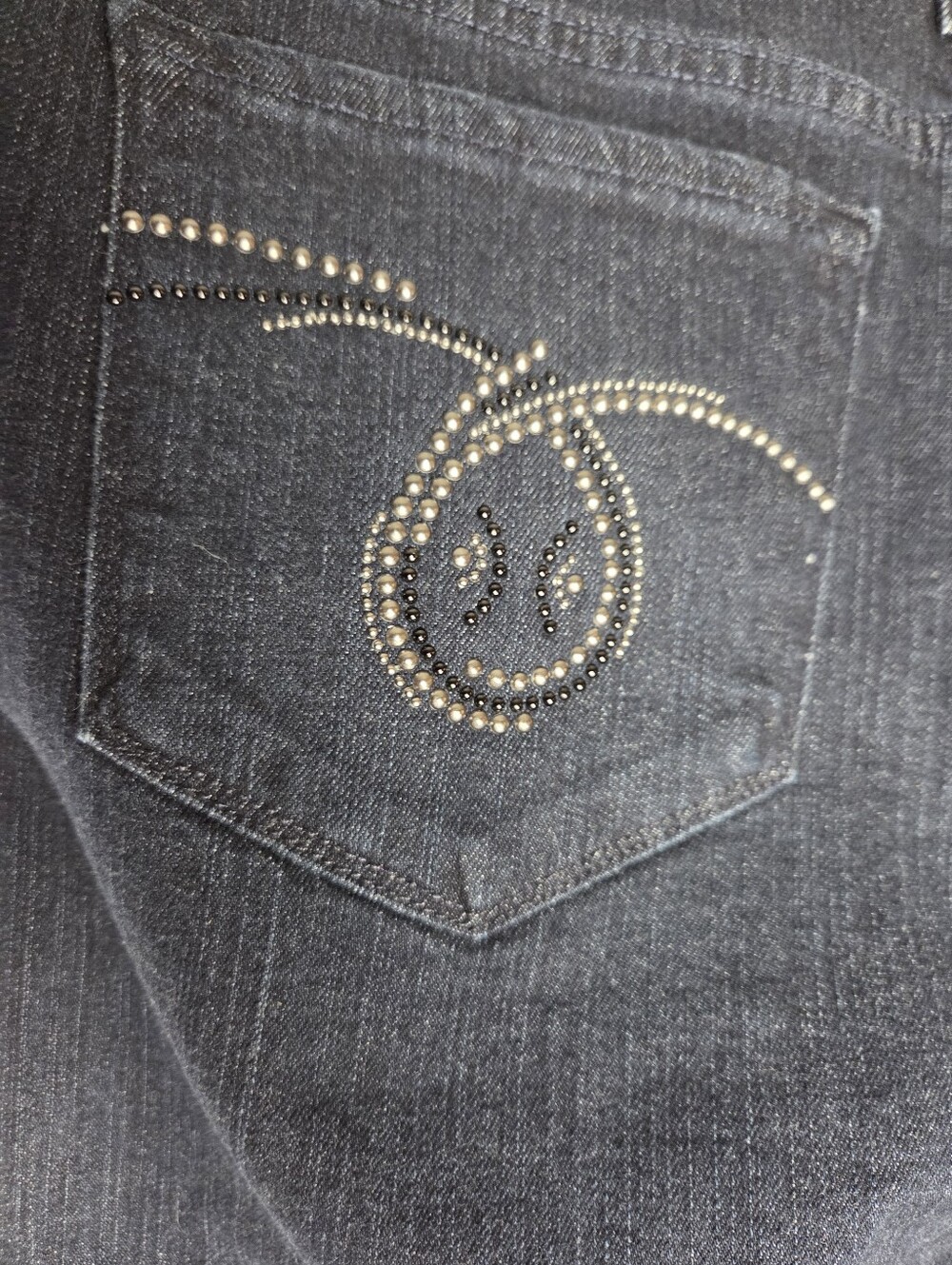 NYDJ Dark Wash Bootcut Embellished Denim Blue Jeans Size 16 Petite
